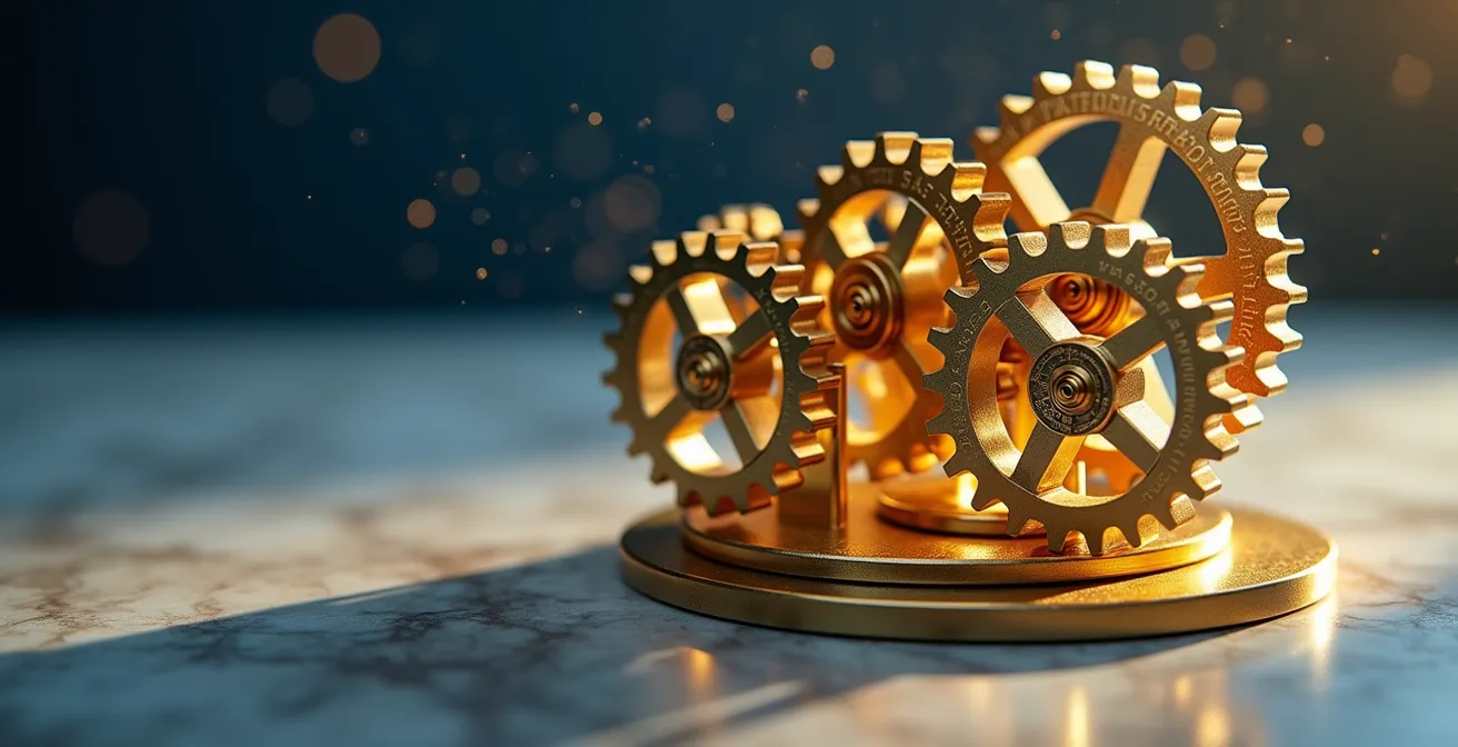 Abstract representation of automated investment flow showing money streams entering a diversified portfolio