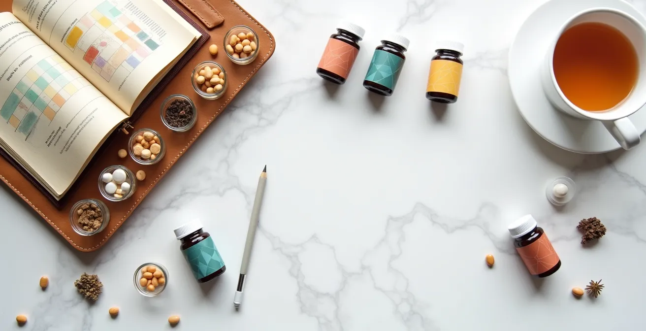 Organized medical documentation workspace for supplement tracking