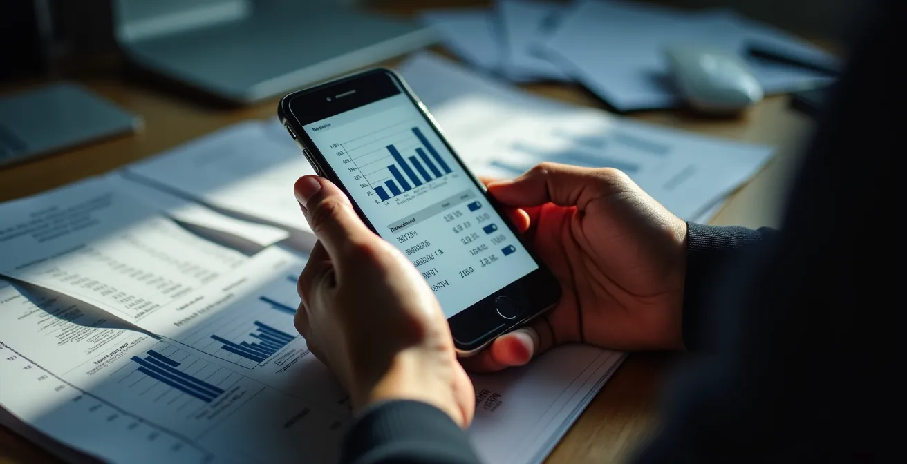 Person making phone call with notebook showing savings calculations and competitor pricing comparisons