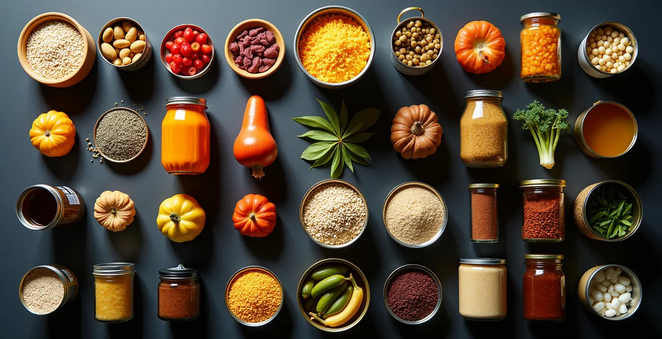 Visual matrix showing product dependencies and substitution strategies